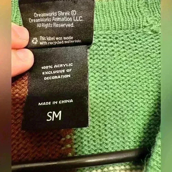 Her Universe Shrek DreamWorks Patchwork Skimmer Girls Cardigan, Size Small - Picture 4 of 5